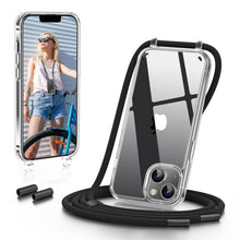 Load image into Gallery viewer, GOODVISH iPhone 14 Plus 6.7" Lanyard Phone Case, Transparent Phone Case with Necklace, Camera and Screen Protection, Anti-Drop