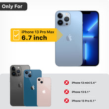 Load image into Gallery viewer, GOODVISH 3 in 1 Transparent Case with Lanyard for iPhone 13 Pro Max 6.7", with 2 pieces of Protective Film | 360° Protection- Camera and Screen