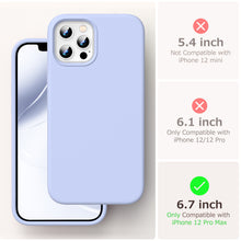 Load image into Gallery viewer, GOODVISH iPhone 12 Pro Max Case with 2 Screen Protector, Liquid Silicone Soft Case with Microfiber Lining Shockproof Full Protection Cover 6.7"