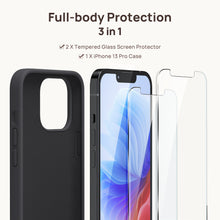 Load image into Gallery viewer, GOODVISH iPhone 13 Pro silicone case 6.1" with 2 pieces protective film, shockproof protective cover