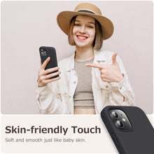 Load image into Gallery viewer, GOODVISH iPhone 12 Mini Case with 2 Screen Protector, Liquid Silicone Soft Phone Case with Microfiber Lining Shockproof Full Protection Cover 5.4 inch