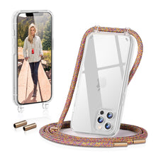 Load image into Gallery viewer, GOODVISH iPhone 12/iPhone 12 Pro-6.1" Transparent case with lanyard| Necklace case with Mobile Phone Chain