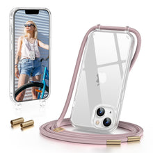 Load image into Gallery viewer, GOODVISH iPhone 14 Plus 6.7" Lanyard Phone Case, Transparent Phone Case with Necklace, Camera and Screen Protection, Anti-Drop