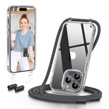 Load image into Gallery viewer, GOODVISH Lanyard Case, for iPhone 14 Pro Max 6.7", Lanyard Phone Case, Transparent Phone Case with Necklace, Camera and Screen Protection, Anti-Drop