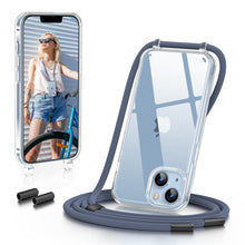 Load image into Gallery viewer, GOODVISH iPhone 14 Plus 6.7" Lanyard Phone Case, Transparent Phone Case with Necklace, Camera and Screen Protection, Anti-Drop
