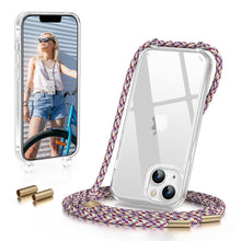 Load image into Gallery viewer, GOODVISH iPhone 14 Plus 6.7" Lanyard Phone Case, Transparent Phone Case with Necklace, Camera and Screen Protection, Anti-Drop