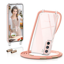 Load image into Gallery viewer, GOODVISH Mobile Phone Chain Compatible with Samsung Galaxy S22 6.1" | Transparent case with lanyard | Protective case with cord