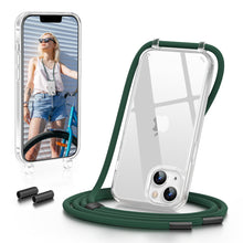 Load image into Gallery viewer, GOODVISH iPhone 14 Plus 6.7" Lanyard Phone Case, Transparent Phone Case with Necklace, Camera and Screen Protection, Anti-Drop