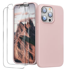 Load image into Gallery viewer, GOODVISH iPhone 13 Pro Max liquid silicone case 6.7" with 2 pieces screen protectors, shockproof protective cover