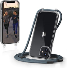 Load image into Gallery viewer, GOODVISH iPhone 11 Transparent case with lanyard 6.1" | Necklace case with Mobile Phone Chain