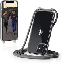 Load image into Gallery viewer, GOODVISH iPhone 11 Transparent case with lanyard 6.1" | Necklace case with Mobile Phone Chain