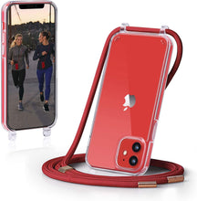 Load image into Gallery viewer, GOODVISH iPhone 11 Transparent case with lanyard 6.1" | Necklace case with Mobile Phone Chain