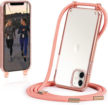 Load image into Gallery viewer, GOODVISH iPhone 11 Transparent case with lanyard 6.1" | Necklace case with Mobile Phone Chain