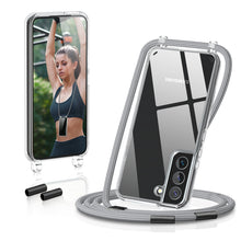 Load image into Gallery viewer, GOODVISH Mobile Phone Chain Compatible with Samsung Galaxy S22 6.1" | Transparent case with lanyard | Protective case with cord