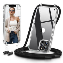 Load image into Gallery viewer, GOODVISH Mobile Phone Chain Compatible with iPhone 12 Pro Max-6.7&quot;  | Transparent case with lanyard | Protective case with cord
