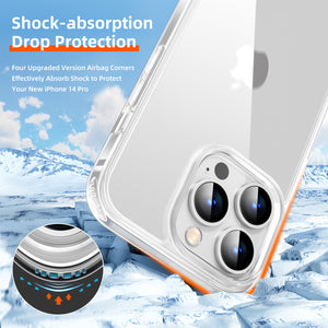 GOODVISH iPhone 14 Pro 6.1" Lanyard Phone Case, Transparent Case with Necklace, Camera and Screen Protection, Anti-Drop
