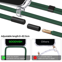 Load image into Gallery viewer, GOODVISH iPhone 12/iPhone 12 Pro-6.1&quot;  Transparent case with lanyard| Necklace case with Mobile Phone Chain
