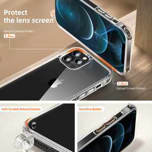 GOODVISH Mobile Phone Chain Compatible with iPhone 12 Pro Max-6.7"  | Transparent case with lanyard | Protective case with cord