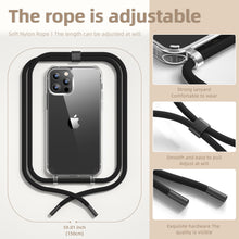 Load image into Gallery viewer, GOODVISH Mobile Phone Chain Compatible with iPhone 12 Pro Max-6.7&quot;  | Transparent case with lanyard | Protective case with cord
