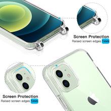 Load image into Gallery viewer, GOODVISH iPhone 12/iPhone 12 Pro-6.1&quot;  Transparent case with lanyard| Necklace case with Mobile Phone Chain
