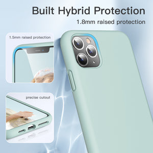 GOODVISH  iPhone 11 Pro Max 6.5" Liquid Silicone Case| Soft Microfiber Lining | Camera protection and screen protection | Shockproof