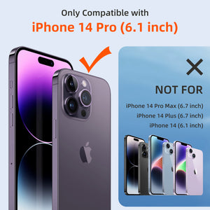 GOODVISH iPhone 14 Pro 6.1" Lanyard Phone Case, Transparent Case with Necklace, Camera and Screen Protection, Anti-Drop