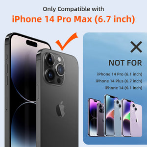 GOODVISH Lanyard Case, for iPhone 14 Pro Max 6.7", Lanyard Phone Case, Transparent Phone Case with Necklace, Camera and Screen Protection, Anti-Drop
