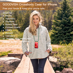 GOODVISH iPhone 12/iPhone 12 Pro-6.1"  Transparent case with lanyard| Necklace case with Mobile Phone Chain