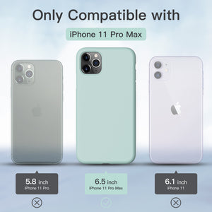 GOODVISH  iPhone 11 Pro Max 6.5" Liquid Silicone Case| Soft Microfiber Lining | Camera protection and screen protection | Shockproof