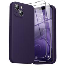 Load image into Gallery viewer, GOODVISH iPhone 14 Plus(6.7&quot;) Liquid Silicone Case, with 2 Pack Screen Protector, Shookproof [360° Full Protection]
