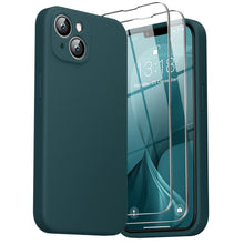 Load image into Gallery viewer, GOODVISH iPhone 14 Liquid Silicone Case, with 2 Pack Screen Protector, Shookproof, Anti-Scratch [360° Fulltection]
