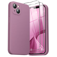 Load image into Gallery viewer, GOODVISH iPhone 14 Liquid Silicone Case, with 2 Pack Screen Protector, Shookproof, Anti-Scratch [360° Fulltection]
