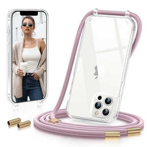 GOODVISH Mobile Phone Chain Compatible with iPhone 12 Pro Max-6.7"  | Transparent case with lanyard | Protective case with cord