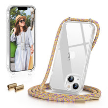 Load image into Gallery viewer, GOODVISH iPhone 14 Case with Lanyard 6.1&quot;, Transparent Case with Necklace, Camera and Screen Protection, Anti-Drop
