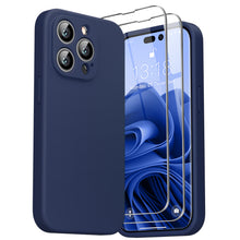 Load image into Gallery viewer, GOODVISH iPhone 14 Pro (6.1&quot;) Liquid Silicone Case, with 2 Pack Screen Protector, Shookproof, Anti-Scratch [360° Full Protection]
