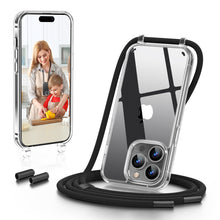 Load image into Gallery viewer, GOODVISH iPhone 14 Pro 6.1&quot; Lanyard Phone Case, Transparent Case with Necklace, Camera and Screen Protection, Anti-Drop
