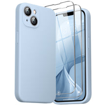 Load image into Gallery viewer, GOODVISH iPhone 14 Liquid Silicone Case, with 2 Pack Screen Protector, Shookproof, Anti-Scratch [360° Fulltection]
