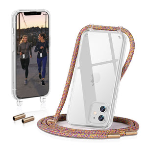 GOODVISH iPhone 11 Transparent case with lanyard 6.1" | Necklace case with Mobile Phone Chain