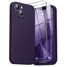 Load image into Gallery viewer, GOODVISH iPhone 14 Liquid Silicone Case, with 2 Pack Screen Protector, Shookproof, Anti-Scratch [360° Fulltection]
