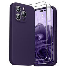 Load image into Gallery viewer, GOODVISH iPhone 14 Pro (6.1&quot;) Liquid Silicone Case, with 2 Pack Screen Protector, Shookproof, Anti-Scratch [360° Full Protection]
