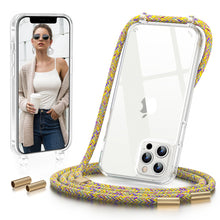 Load image into Gallery viewer, GOODVISH Mobile Phone Chain Compatible with iPhone 12 Pro Max-6.7&quot;  | Transparent case with lanyard | Protective case with cord
