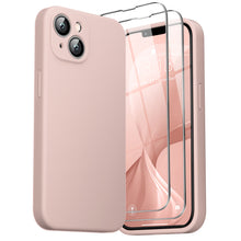 Load image into Gallery viewer, GOODVISH iPhone 14 Liquid Silicone Case, with 2 Pack Screen Protector, Shookproof, Anti-Scratch [360° Fulltection]
