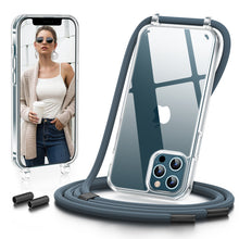 Load image into Gallery viewer, GOODVISH Mobile Phone Chain Compatible with iPhone 12 Pro Max-6.7&quot;  | Transparent case with lanyard | Protective case with cord
