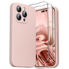 Load image into Gallery viewer, GOODVISH iPhone 14 Pro (6.1&quot;) Liquid Silicone Case, with 2 Pack Screen Protector, Shookproof, Anti-Scratch [360° Full Protection]
