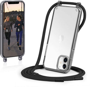 GOODVISH iPhone 11 Transparent case with lanyard 6.1" | Necklace case with Mobile Phone Chain